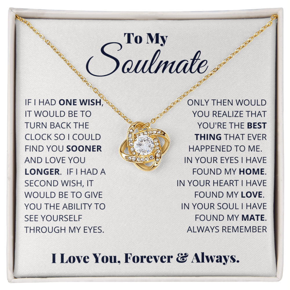 To My Soulmate – Love Knot Necklace