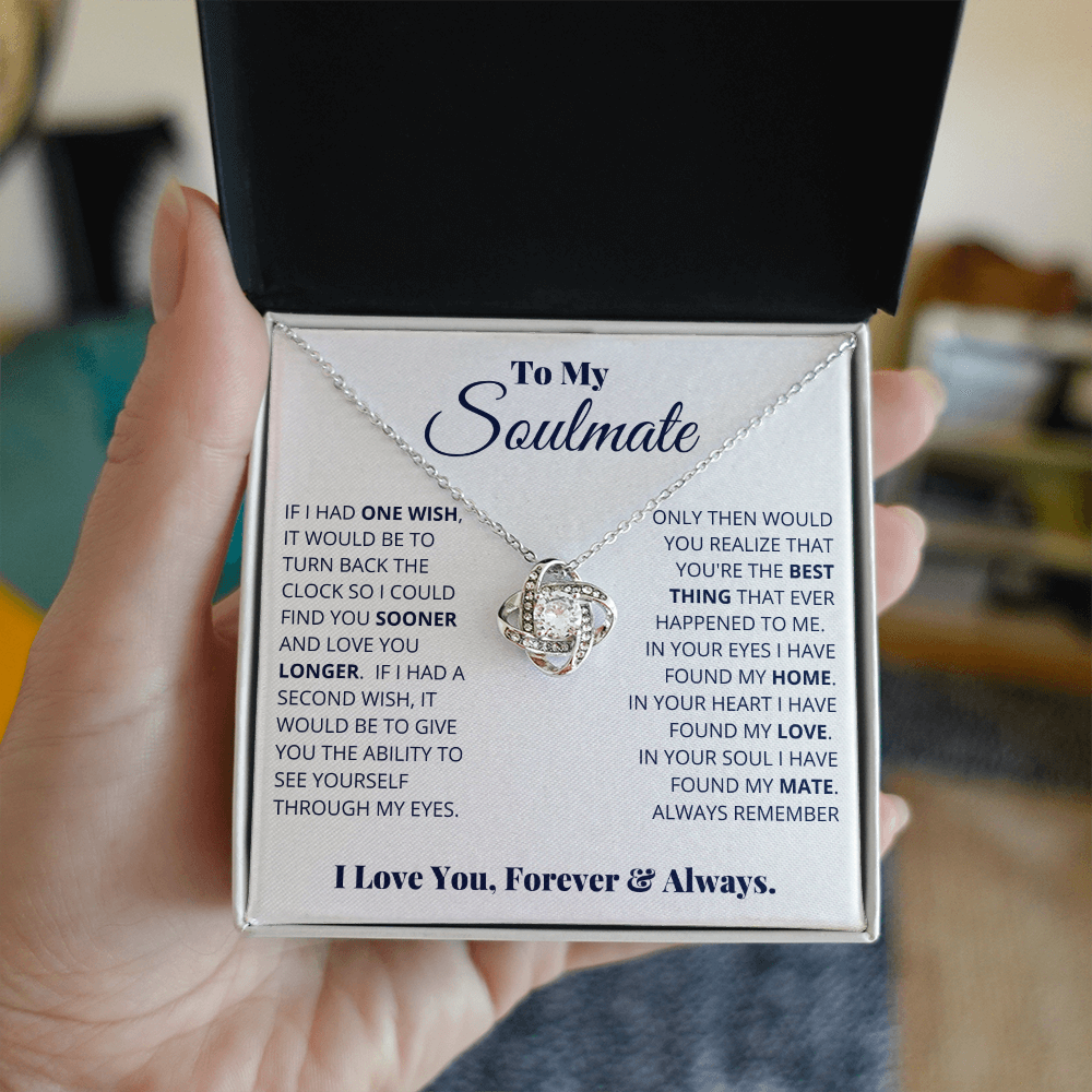 To My Soulmate – Love Knot Necklace