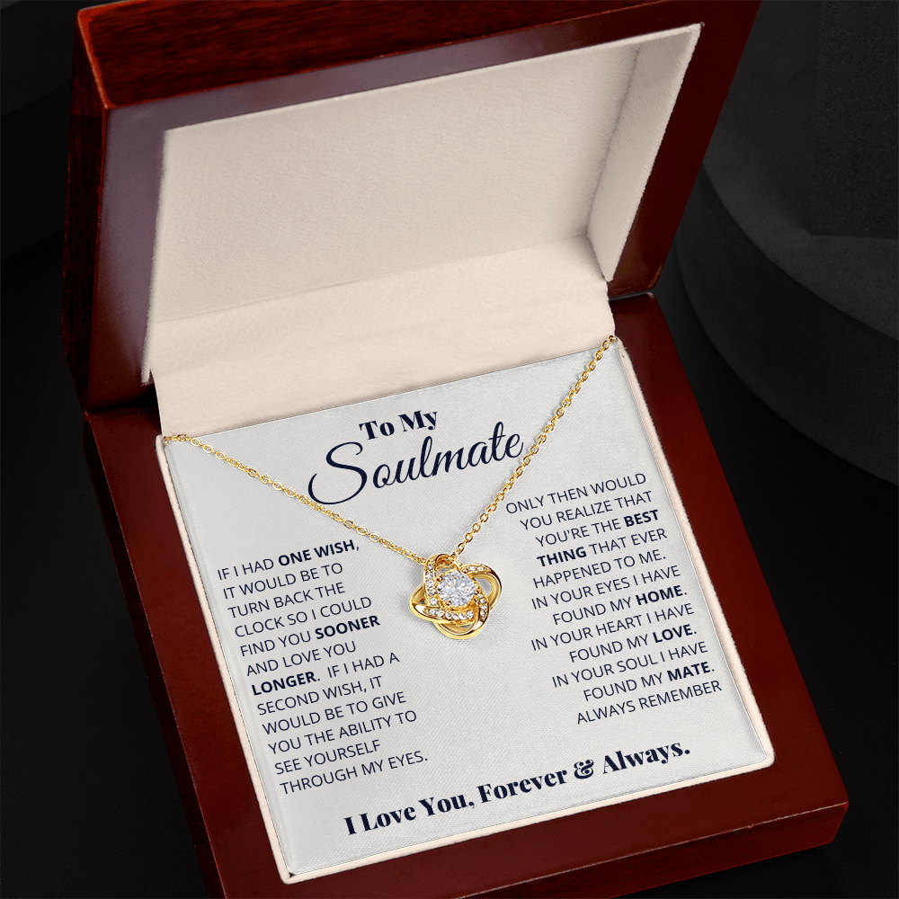 To My Soulmate – Love Knot Necklace