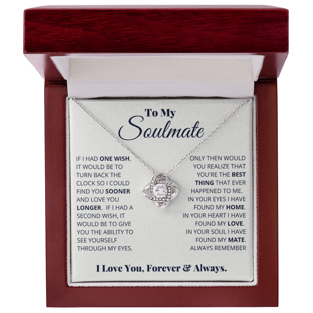To My Soulmate – Love Knot Necklace