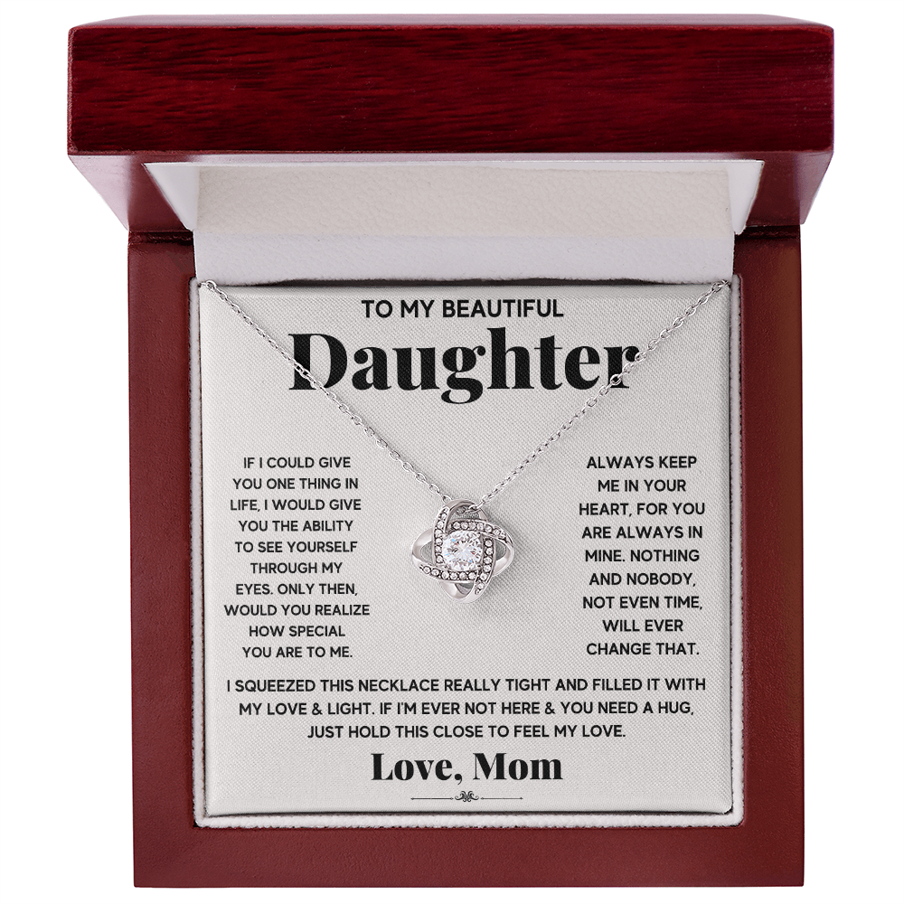 To My Daughter – Love Knot Necklace