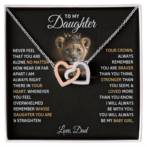 To My Daughter – Interlocking Heart Necklace