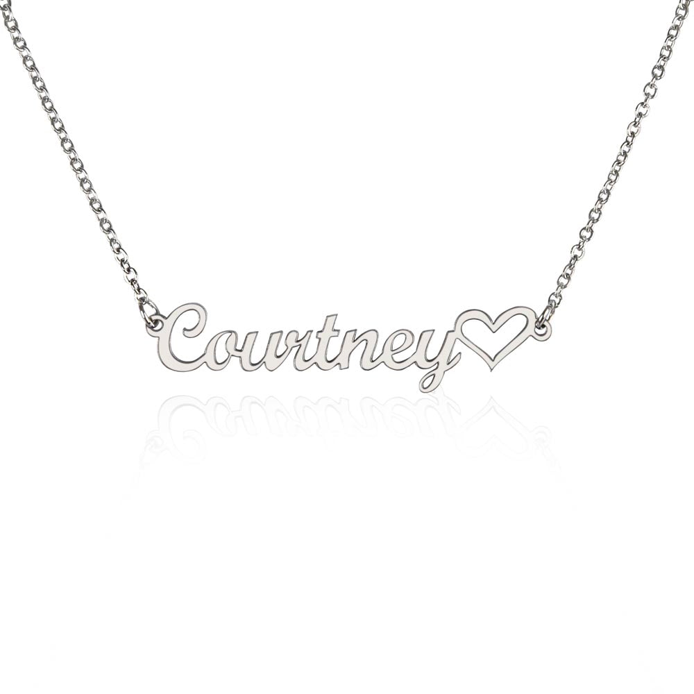 Personalized Heart Name Necklace!