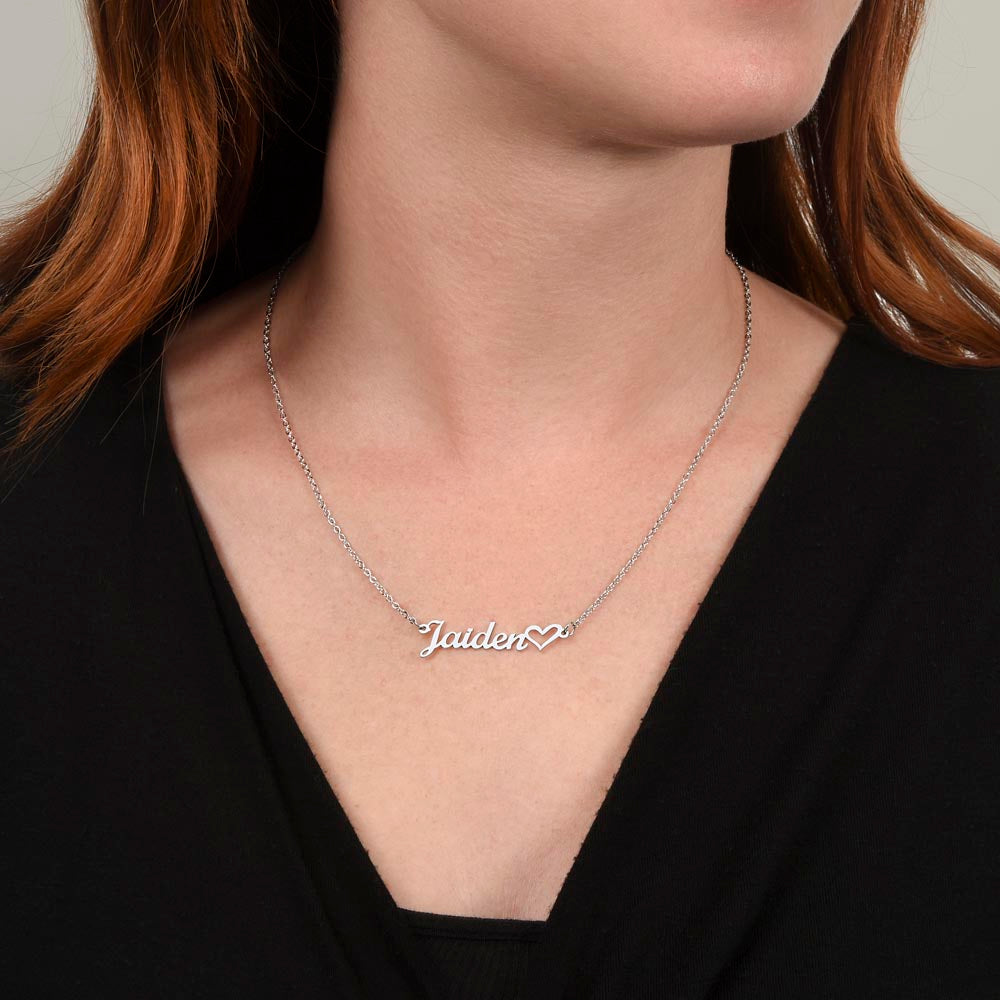 Personalized Heart Name Necklace!