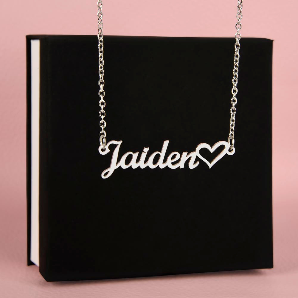 Personalized Heart Name Necklace!