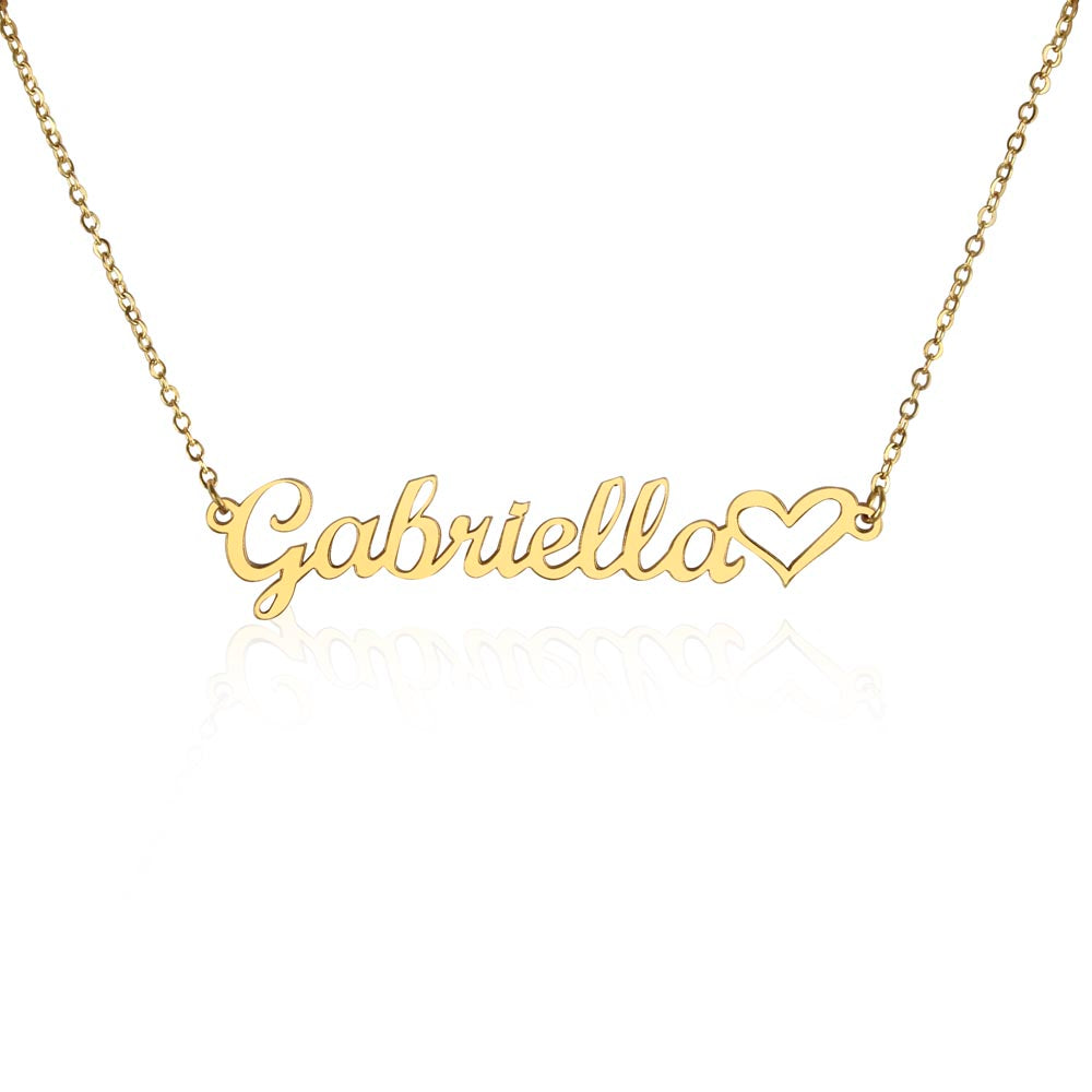 Personalized Heart Name Necklace!