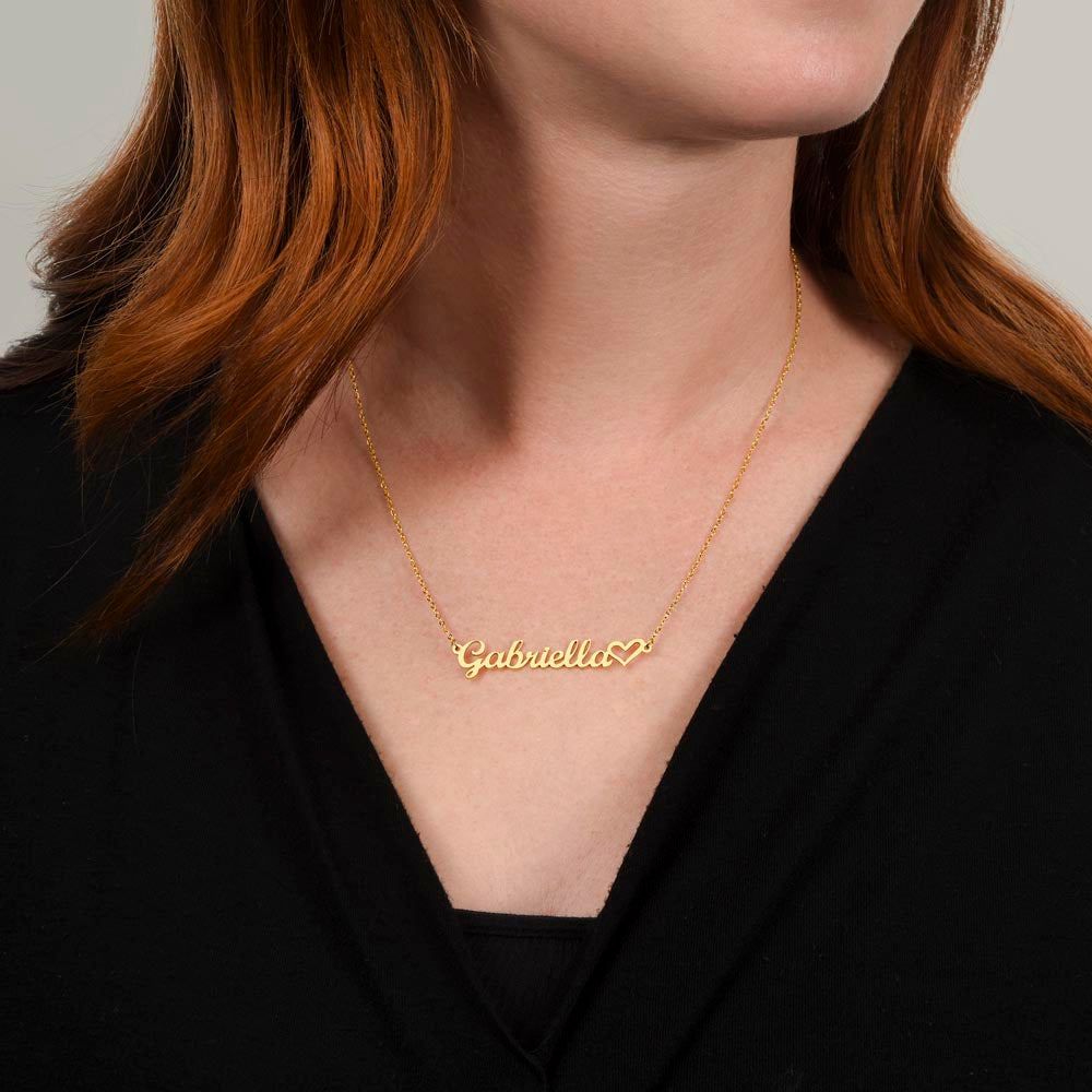 Personalized Heart Name Necklace!