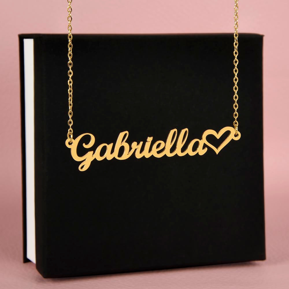 Personalized Heart Name Necklace!