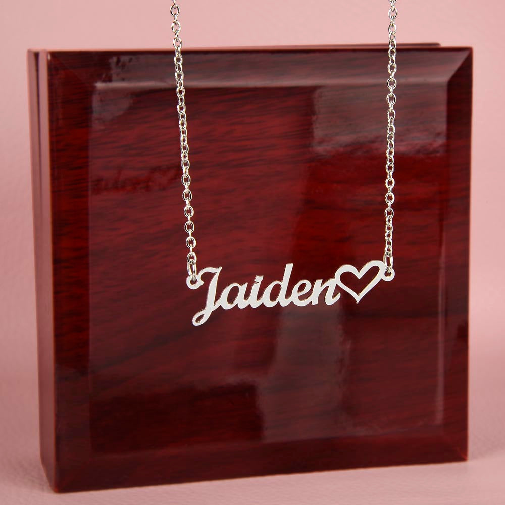 Personalized Heart Name Necklace!