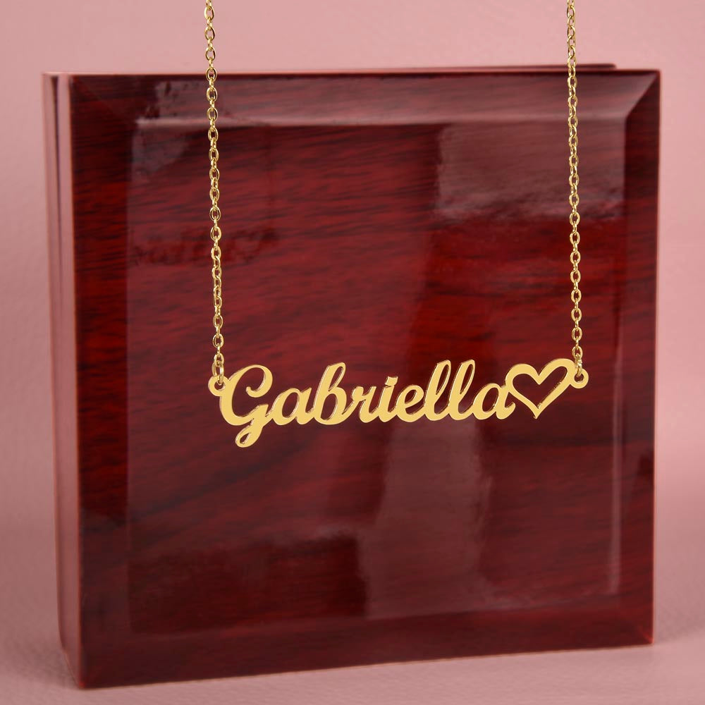 Personalized Heart Name Necklace!