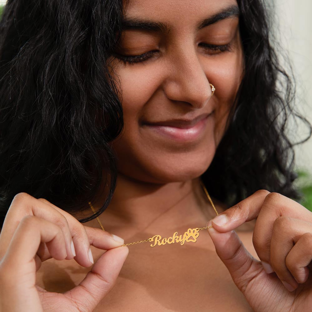 World’s Best Dog Mom Personalized Name Necklace!