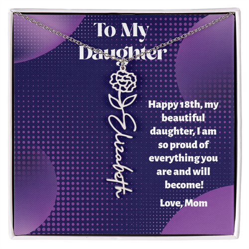A Custom Name Necklace for Your Daughter's 18th Birthday - Milestone Moment!