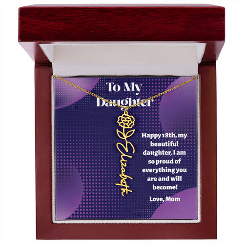 A Custom Name Necklace for Your Daughter's 18th Birthday - Milestone Moment!
