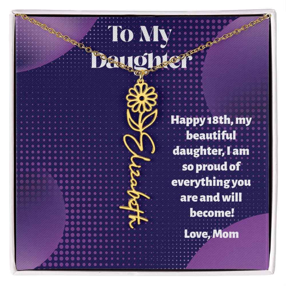 A Custom Name Necklace for Your Daughter's 18th Birthday - Milestone Moment!
