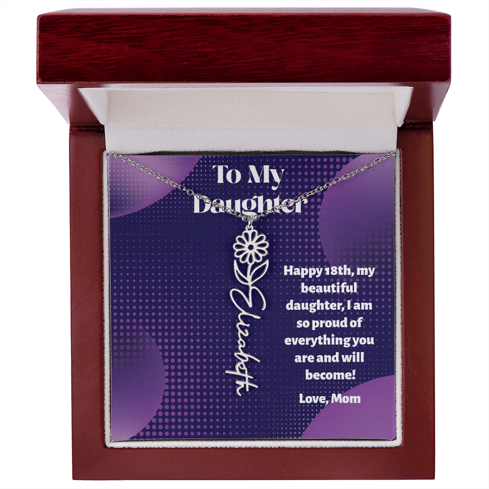 A Custom Name Necklace for Your Daughter's 18th Birthday - Milestone Moment!