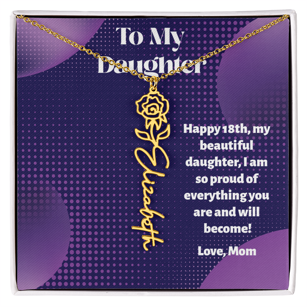 A Custom Name Necklace for Your Daughter's 18th Birthday - Milestone Moment!