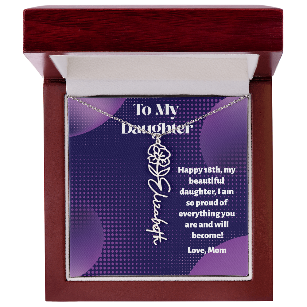 A Custom Name Necklace for Your Daughter's 18th Birthday - Milestone Moment!