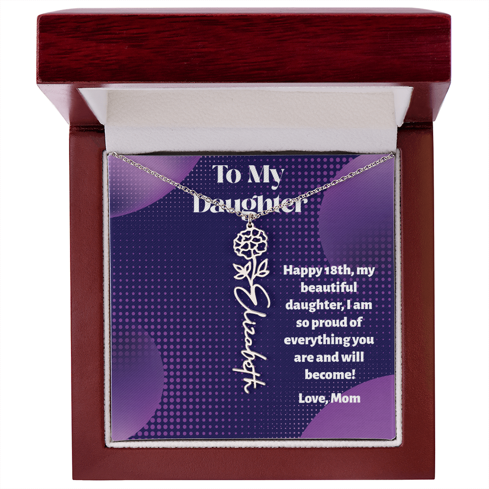 A Custom Name Necklace for Your Daughter's 18th Birthday - Milestone Moment!