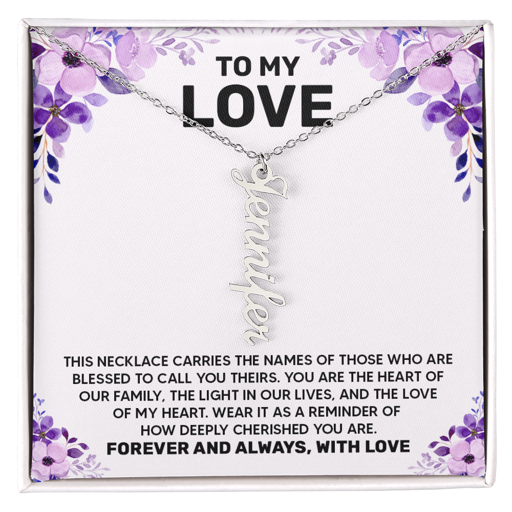 Personalized Multi Vertical Name Necklace – A Timeless Gift for Your Love!
