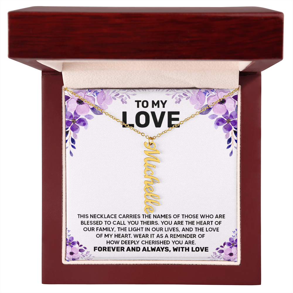 Personalized Multi Vertical Name Necklace – A Timeless Gift for Your Love!