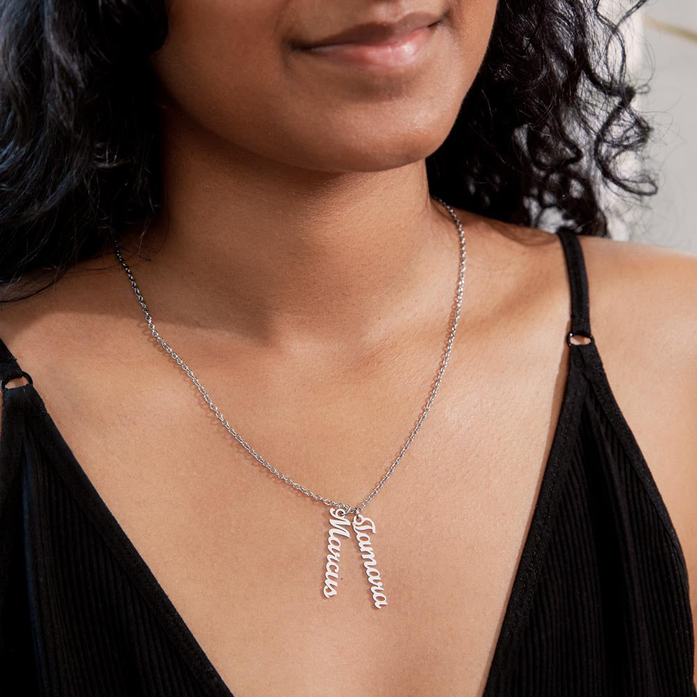 Personalized Multi-Vertical Name Necklace