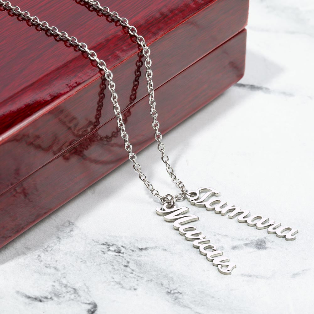 Personalized Multi-Vertical Name Necklace
