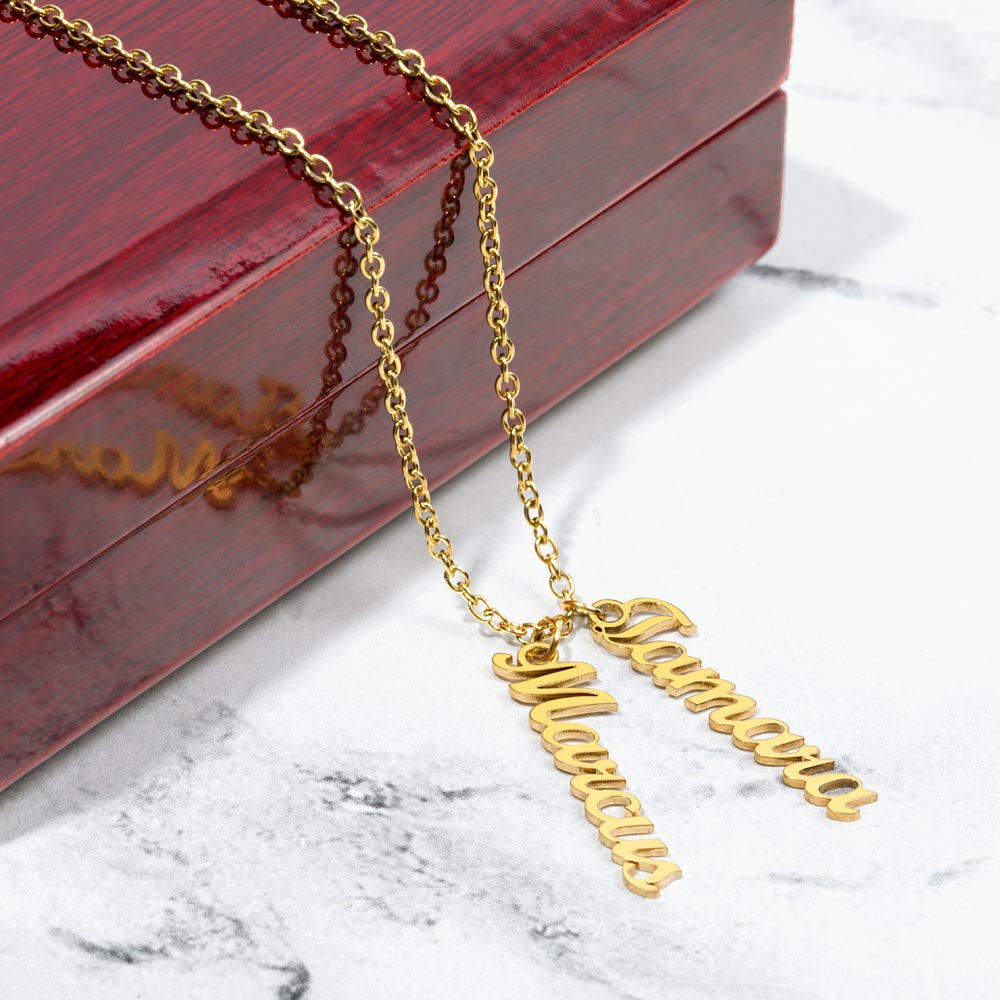 Personalized Multi-Vertical Name Necklace