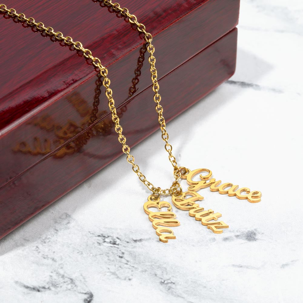 Personalized Multi-Vertical Name Necklace