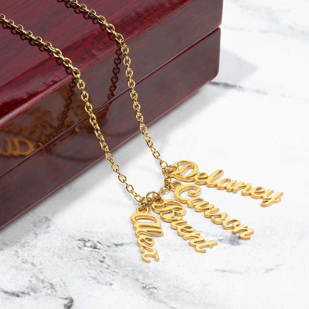 Personalized Multi-Vertical Name Necklace