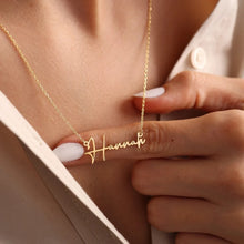 Load image into Gallery viewer, Custom Cursive Style Nameplate Necklace