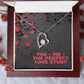 You + Me = The Perfect Love Story - Forever Love Necklace