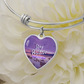Stay Positive Luxury Heart Bangle
