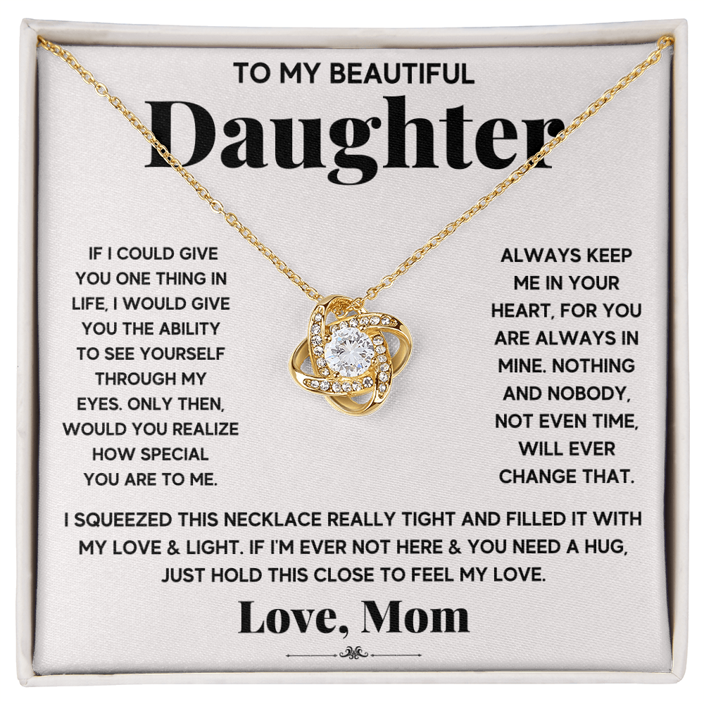 To My Daughter – Love Knot Necklace