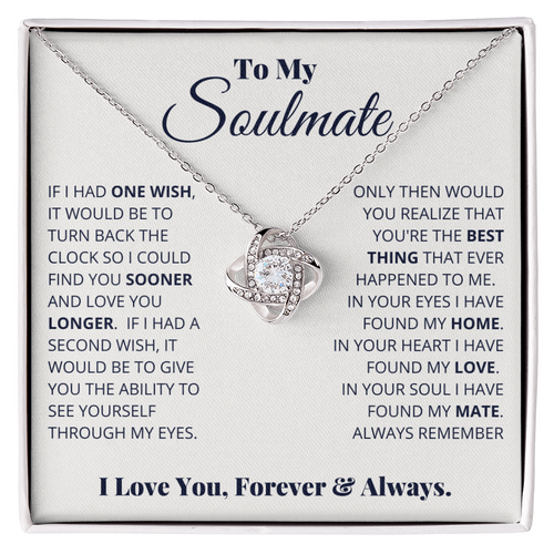 To My Soulmate – Love Knot Necklace
