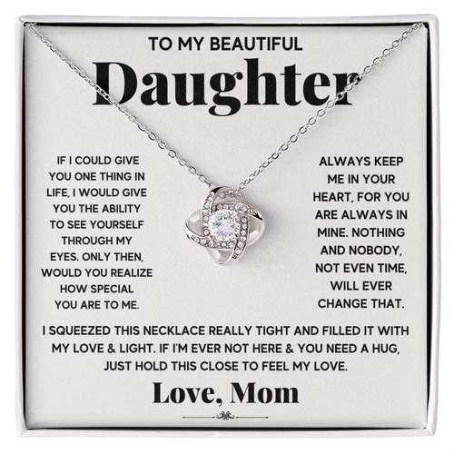To My Daughter – Love Knot Necklace