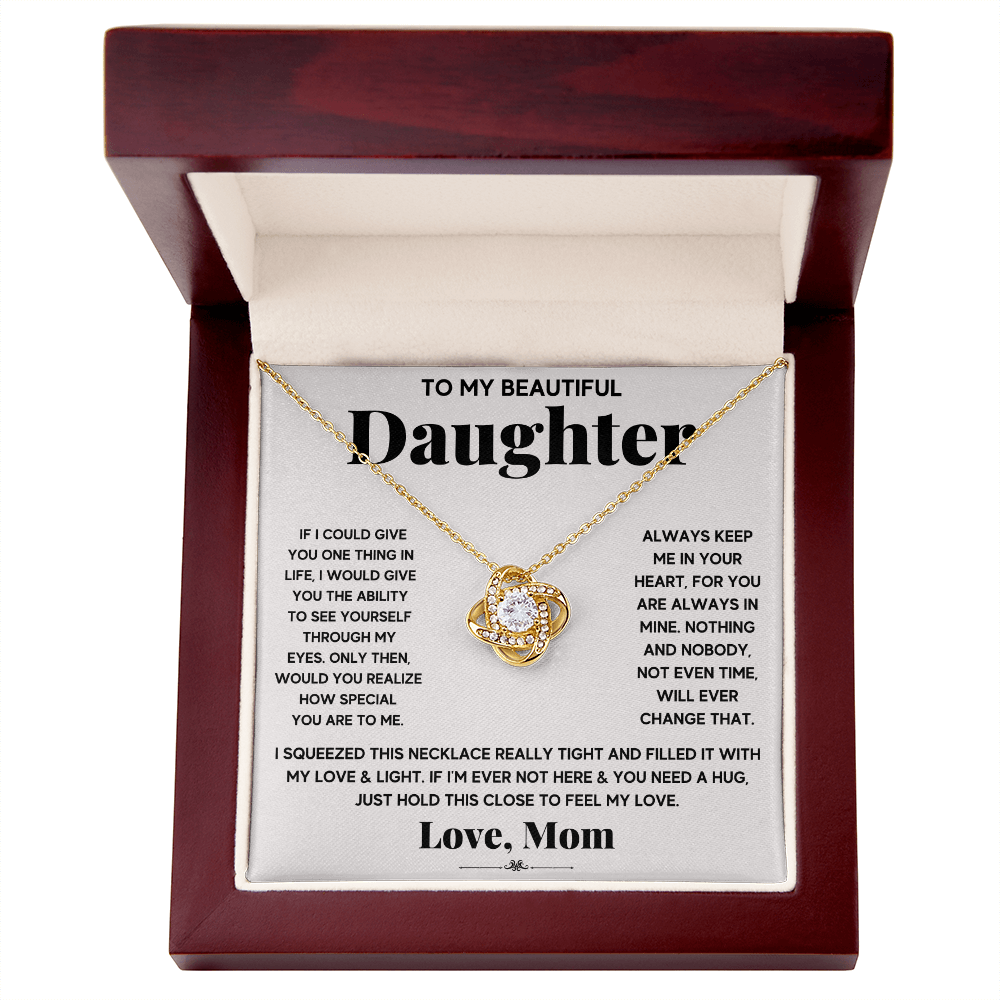 To My Daughter – Love Knot Necklace