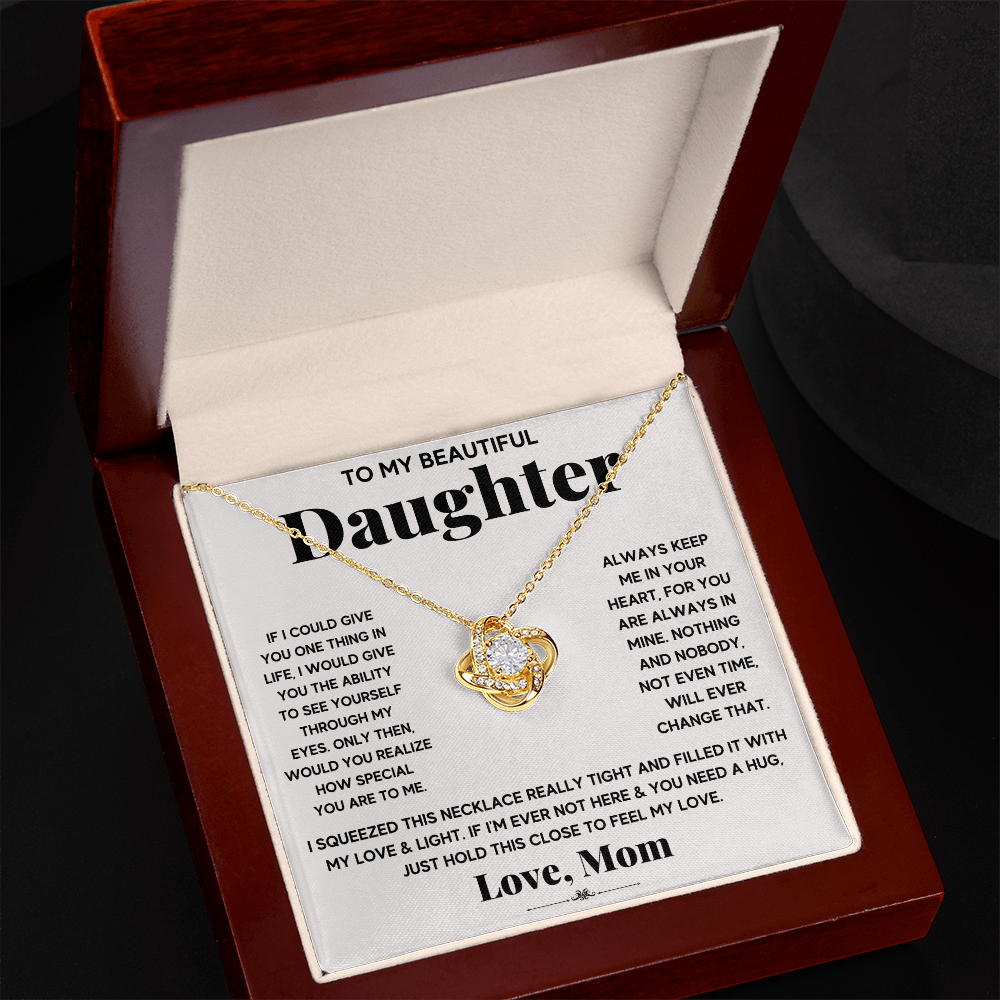 To My Daughter – Love Knot Necklace