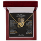 To My Daughter – Interlocking Heart Necklace