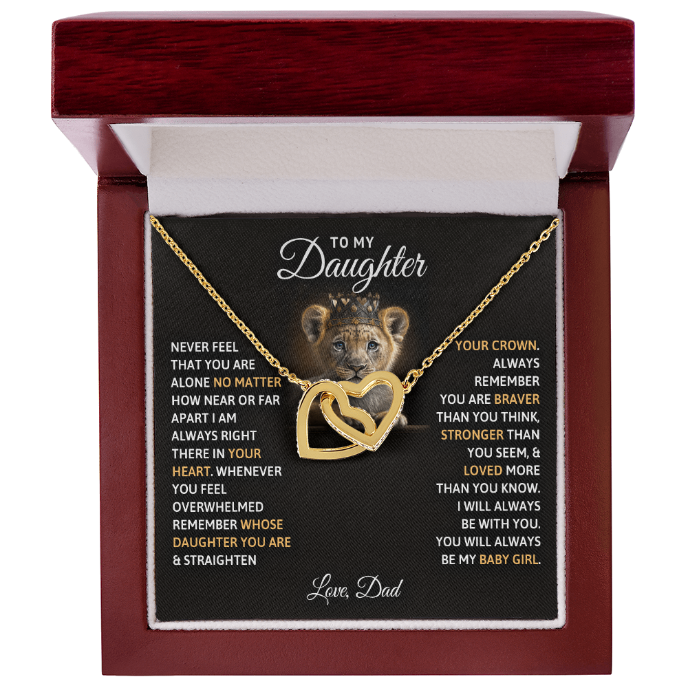To My Daughter – Interlocking Heart Necklace