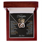 To My Daughter – Interlocking Heart Necklace