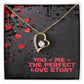 You + Me = The Perfect Love Story - Forever Love Necklace
