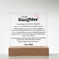 To My Daughter – Acrylic Sqaure Plaque