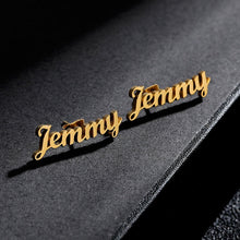 Load image into Gallery viewer, Personalized Stainless Steel Nameplate Stud Earring