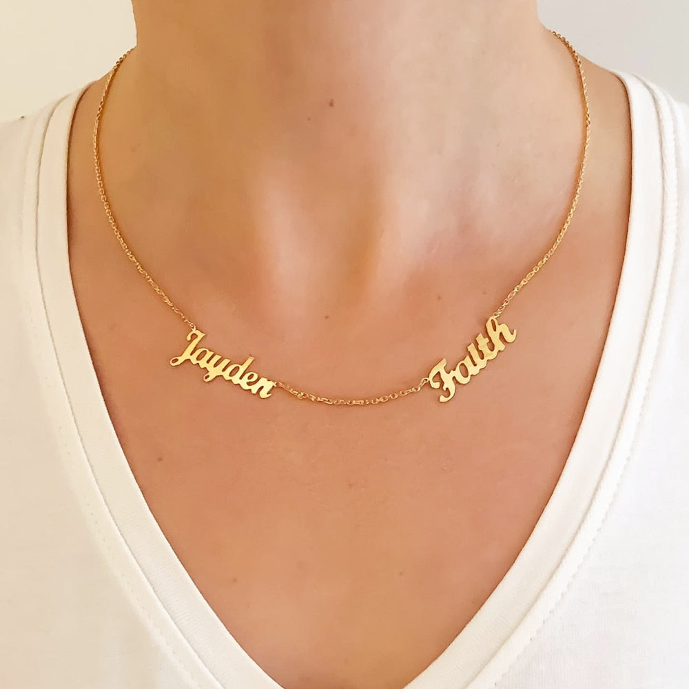 Custom Name Necklace Personalized 1-5 Multiple Names